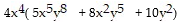 Factor out the greatest common factor. -20     + 32     + 40     A)    B)    C)    D)  No common factor (except 1) 