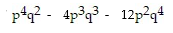Factor completely. -  A)      (p + q) (p - 2q)  B)      (p - 6q) (p + q)  C)      (p + 6q) (p - 2q)  D)      (p - 6q) (p + 2q) 