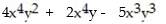 Factor completely. If the polynomial is prime, say so. -   A)    y( 4xy + 2x - 5   )  B)    ( 4x   + 2xy - 5   )  C)    ( 4xy - 2x - 5   )  D)    y( 4xy - 2x + 5   ) 