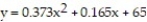 Solve the problem. -The table shows the population of a city for five years.   This data was used to develop the quadratic equation   , which models the population of the city y in millions in the year x, where x = 0 represents 2007, x = 1 represents 2008, and so on. Use the model to find the estimated population in the year 2009. A)  1,490,000,000,000 B)  1,490,000 C)  65,538,000 D)  66,822,000