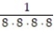 Choose the one alternative that best completes the statement or answers the question.   Write the expression using exponents. -  A)    B)  1 C)    D)   