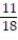 Choose the one alternative that best completes the statement or answers the question.Evaluate the expression. -9<sup>-1</sup> + 2<sup>-1</sup> A)    B)    C)    D)  2