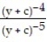 Simplify by writing the expression with positive exponents. Assume that all variables represent nonzero real numbers -  A)  (   B)    C)  y + c D)   
