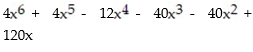 Find the product. -4   (   + x - 3) (   - 10)  A)      B)    C)      D)     