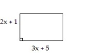 Solve the problem. -Determine a polynomial that represents the area of the figure.   A)  6   + 5 B)  6   + 13x + 5 C)  5   + 13x + 6 D)  5   + 6