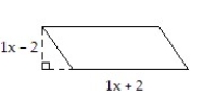 Solve the problem. -Determine a polynomial that represents the area of the figure.   A)  1   - 4 B)  2   - 4 C)  1   + 4 D)  2   + 4