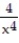 Choose the one alternative that best completes the statement or answers the question.Perform the division. Write the answer with positive exponents. -  A)  -4 +   B)  -4 + 4x<sup>4 </sup> C)  -4 - 20x<sup>3 </sup> D)  20x<sup>7</sup> +  