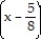 Solve the equation. -  x -   =   (x + 6)  A)  x = -   B)  x = -   C)  x =   D)  x =  