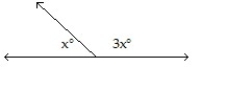Find the measure of each marked angle. -  A)  45° and 55° B)  90° and 270° C)  60° and 120° D)  45° and 135°