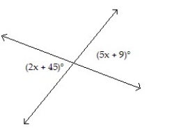 Find the measure of each marked angle. -  A)  69° and 111° B)  69° and 69° C)  69° and 21° D)  78° and 78°
