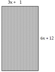 Solve the problem. -For what values of x would the rectangle have a perimeter of at least 170?     A)  17 or less B)  8 or less C)  17 or greater D)  8 or greater