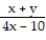 Evaluate the expression for the given values. If necessary, round to the nearest tenth. -  x = 6, y = 5 A)    B)    C)    D)   