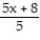 Decide whether the problem is an equation or an expression. -9x + 4 =   A)  Equation B)  Expression