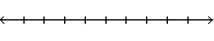 Graph the numbers on a number line. -- 4   , -2, 0,     A)    B)    C)    D)   