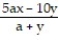 Evaluate the expression, given x = -2, y = 3, and a = -4. -  A)  -10 B)  -20 C)  20 D)  -1