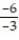 Write the statement in symbols, using x as the variable, and find the solution by guessing or by using trial and error. All solutions come from the list of integers between -12 and 12 inclusive. -2 times a number is -6. A)  -3x = -6; 2 B)  -2x = -6; 3 C)    = x; 2 D)  2x = -6; -3