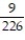 <strong>Write the improper fraction as a mixed number. - </strong> A) 226 B) 226 C) 25 D)