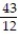 <strong>Write the improper fraction as a mixed number. - </strong> A) 3 B) 7 C) 7 D) 12
