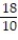 <strong>Write the mixed number as an improper fraction. -18 </strong> A) B) C) D)