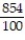 Choose the one alternative that best completes the statement or answers the question. Write the decimal as a fraction. Do not write in lowest terms. -8.54 A)    B)    C)    D)   