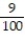 Choose the one alternative that best completes the statement or answers the question. Write the decimal as a fraction. Do not write in lowest terms. -0. 9 A)    B)    C)    D)   
