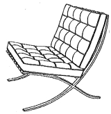 Who designed this chair?   A)  Mies van de Rohe B)  Marcel Breuer C)  Charles Eames D)  Le Corbusier
