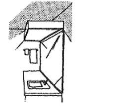 Match the following: -  A)  Wall washer B)  Pendant C)  Shaded lamp D)  Torchere E)  Sconce F)  Canopy