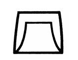 Which of the following symbols best illustrates a dining room chair? A)    B)  ?   C)  ?   D)  none of the above