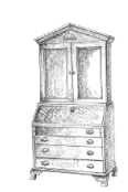 <strong>Match the following types of furniture: -Secretary</strong> A) B) C) D) E) F) ? G) H) ? I) J)