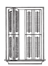 Match the following: -Vertical Lourvered Shutters A) ? B) ? C) ? D) E) F) G) H) I)