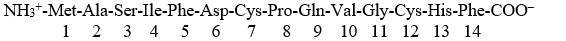 Given a peptide:   Salt bridges will form in this peptide in a buffer at pH 7 between: I. the amino terminus -NH<sub>3</sub><sup>+</sup> and the carboxy terminus -COO<sup>-</sup> II. the side chain of Asp6 and the amino terminus -NH<sub>3</sub><sup>+</sup> III. the side chains of Ser6 and Gln9 IV. the side chain of His13 and the carboxy terminus -COO<sup>-</sup> V. the side chains of Gln9 and His13 A)  I B)  II C)  III D)  I, II and IV E)  III, IV, and V 