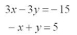 Solve the following set of equations graphically:  <div style=padding-top: 35px> 