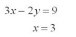 Solve the following set of equations graphically:  <div style=padding-top: 35px> 