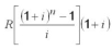 Evaluate the following expression for the given value of the variables and calculate to the cent: for R = $910, i = 0.1038129, n = 4