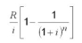 Evaluate accurate to the cent:    for R = $575, i = 0.085, n = 3