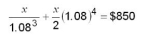Solve for x to five-figure accuracy:  