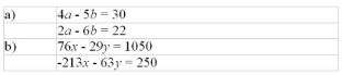 Solve each of the following pairs of equations to three-figure accuracy.  