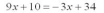 Solve for the unknown variable:    