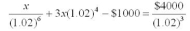 Solve for the unknown variable:  