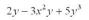 Simplify and collect like terms:   A)    B)    C)    D)    E)   
