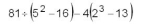 Evaluate the following: - 