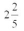 Convert the following to its decimal and percent equivalents: - 