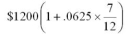 Evaluate   A)  $743.75 B)  $1725.00 C)  $700.04 D)  $1637.50 E)  $1243.75
