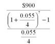 Evaluate   A)  $493.46 B)  $27.22 C)  $900.00 D)  $84.52 E)  $123.36