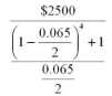 Evaluate   A)  $43.31 B)  $38.03 C)  $86.61 D)  $83.98 E)  $48.51