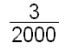 Evaluate 0.5 × 0.001 = A)  0.0005 B)  0.005 C)    D)    E)  5000