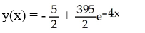 Solve the initial-value problem   + 4y = 10, y(0)  = 200. A)    B)    C)    D)    E)   
