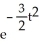 Find the general solution of the differential equation   + 3tx = 2t. A)  x = -1 + C   B)  x =   + C   C)  x = 2 + C   D)  x =   + C   E)  x = -   + C  