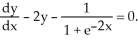 Find a general solution to the first order linear differential equation   A)  y = -     ln(1 +   )  + C   B)  y =     ln(1 +   )  + C   C)  y =     ln(1 -   )  + C   D)  y = -     ln(1 -   )  + C   E)  y = -     ln(1 +   )  + C  