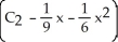 Find the general solution of the differential equation   +   - 2y = x   . A)  y =     +     B)  y =     +     C)  y =     +     D)  y =     +     E)  y =     +    